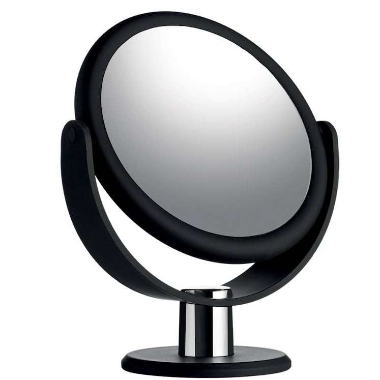 Jullyelegant 828t Specchio per Trucco da Specchio in Metallo Coreano Specchio da Trucco Specchio Rotante da Tavolo 1 Argento 2 Funzione di ingrandimento Specchio per Il Trucco 