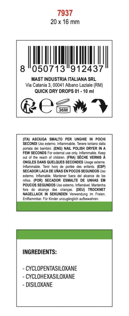 gocce asciuga smalto