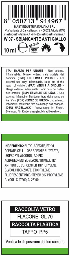 smalto base sbiancante anti giallo