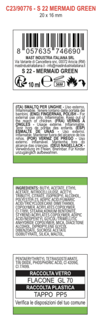 etichetta elettronica ambientale mermaid green