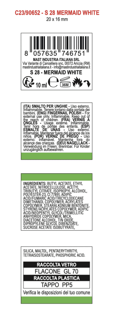 etichetta elettronica ambientale mermaid white