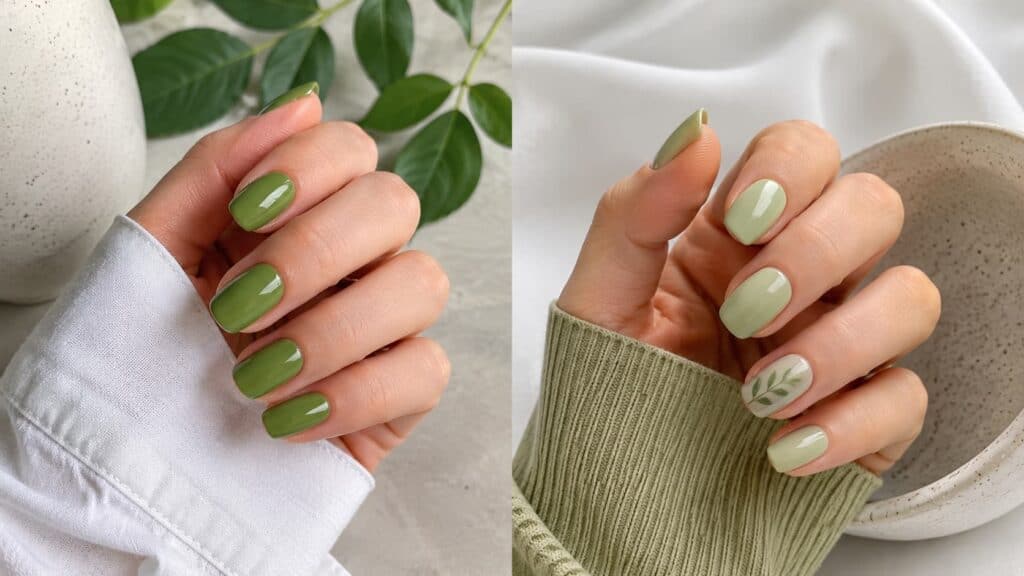 nails verde matcha e pistacchio