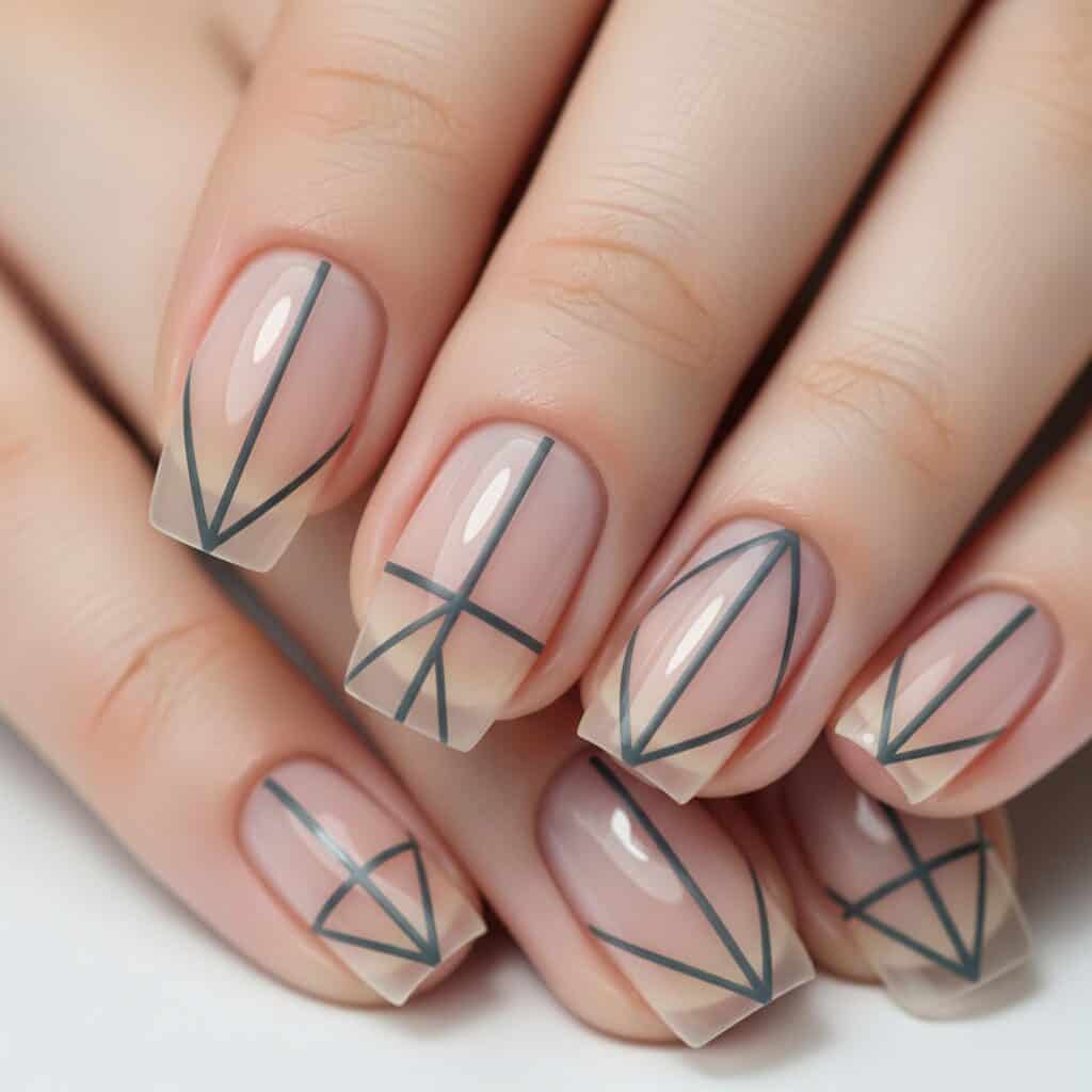 unghie naturali particolari minimalist lines