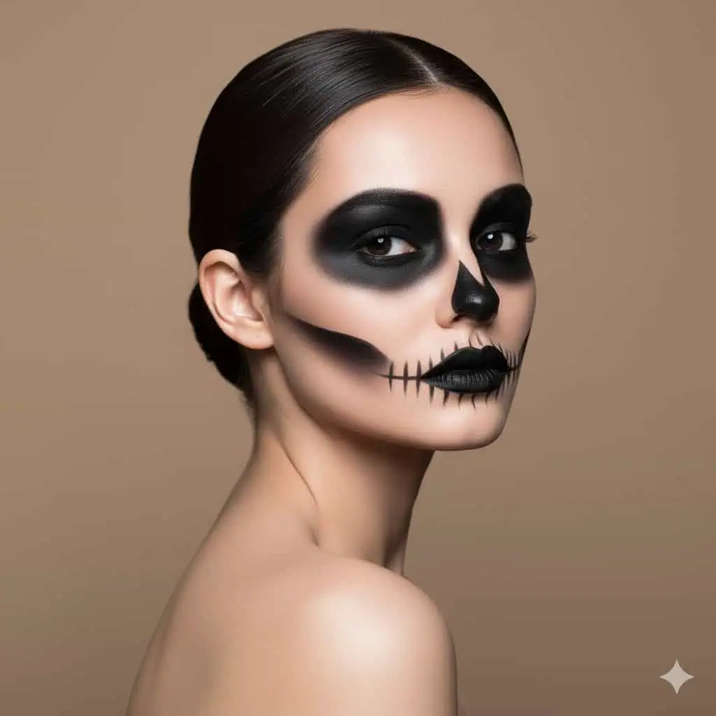 trucco halloween scheletro minimal