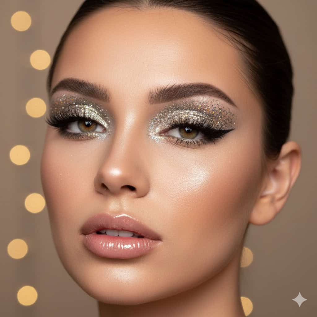 trucco natalizio brillante