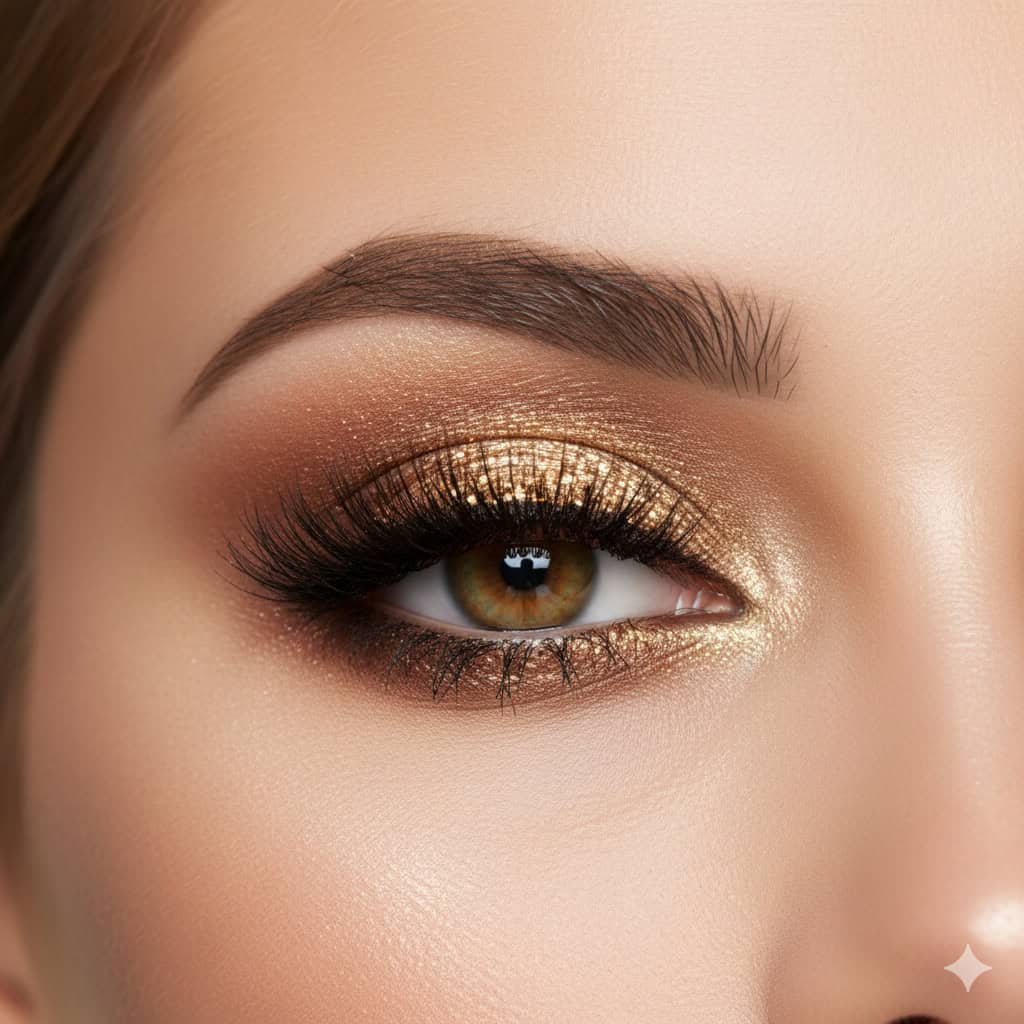 trucco occhi natalizio