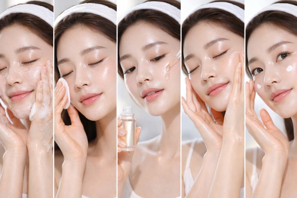 glass skin routine mattutina