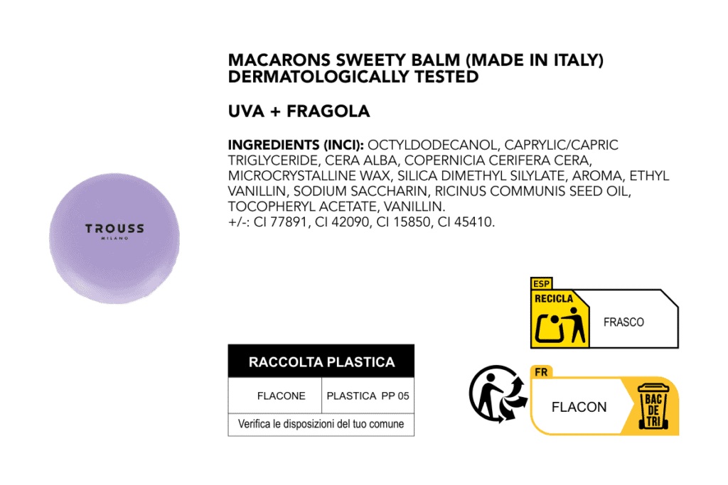 sweety balm macarons uva e fragola